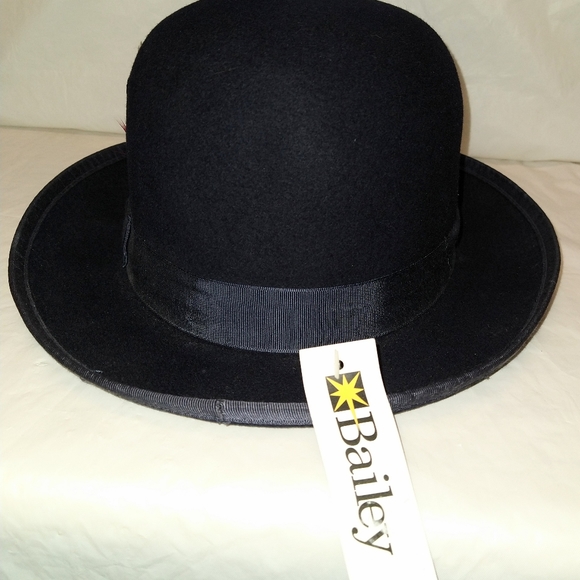 Vintage BAILEY 100% Wool Navy Blue Derby Hat SZ Small MADE IN USA - Picture 2 of 11